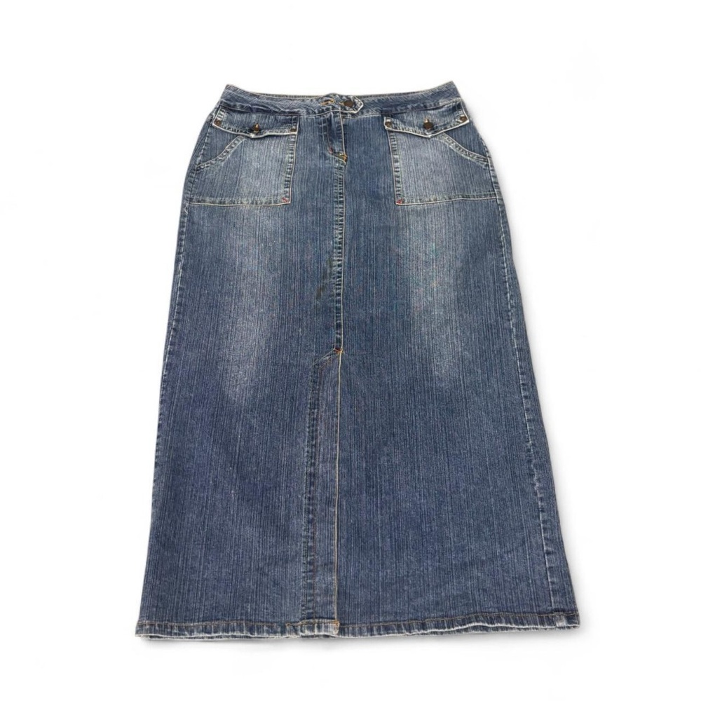 Y2K Vezucci denim midi skirt